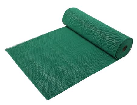 Коврик-дорожка ПВХ  Zig-Zag 5 мм 0,9*10 м, против скольжения, зеленый VORTEX /1